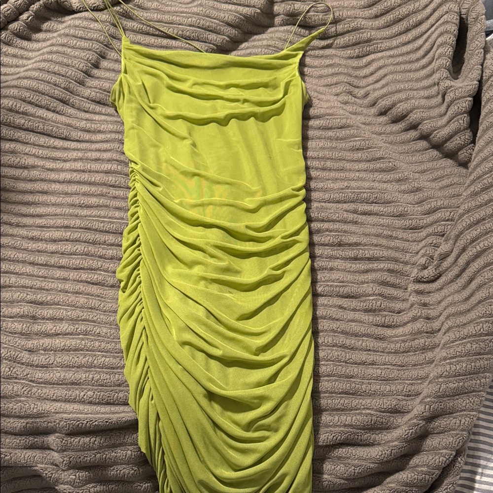 Fashion Nova Vibrant Green Mini Dress